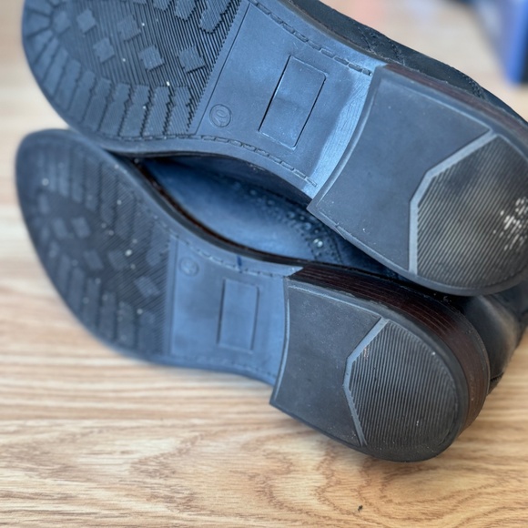 5th Avenue Black Leather Flat Wingtip Lace Up Ankle Boots, 40 eu size - Picture 5 of 8